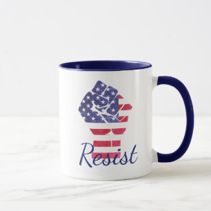 Caneca Resistência ao anti-trump Mug, democrata-bandeira