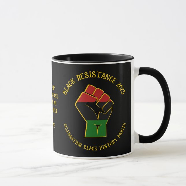 Caneca Resistência do MÊS à HISTÓRIA NEGRA 2023 (Direita)