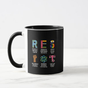 Caneca Resistir à igualdade transacional floral dos direi