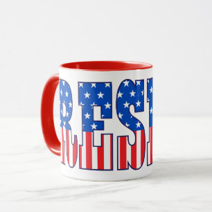 Caneca Resistir  Estrelas e riscas
