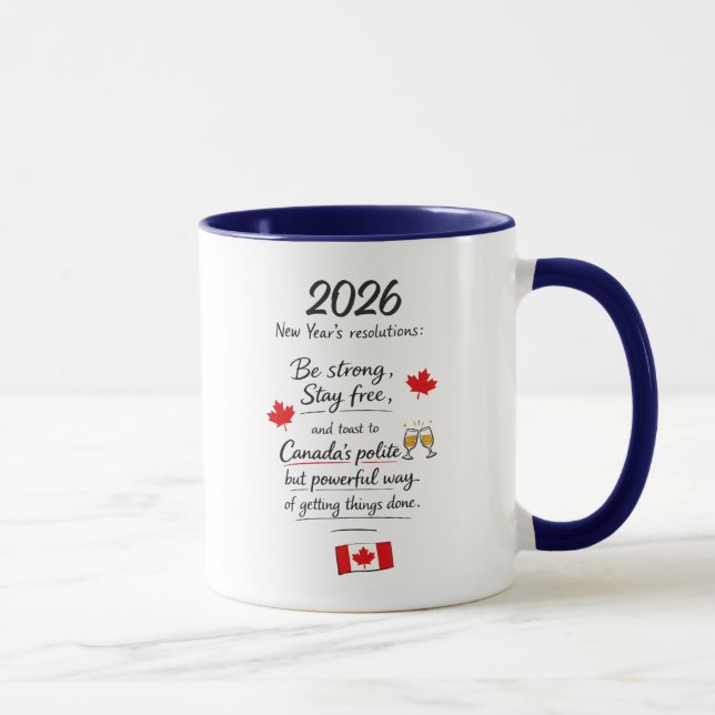 Caneca Resolução de Ano Novo Canadense de 2026 (Direita)