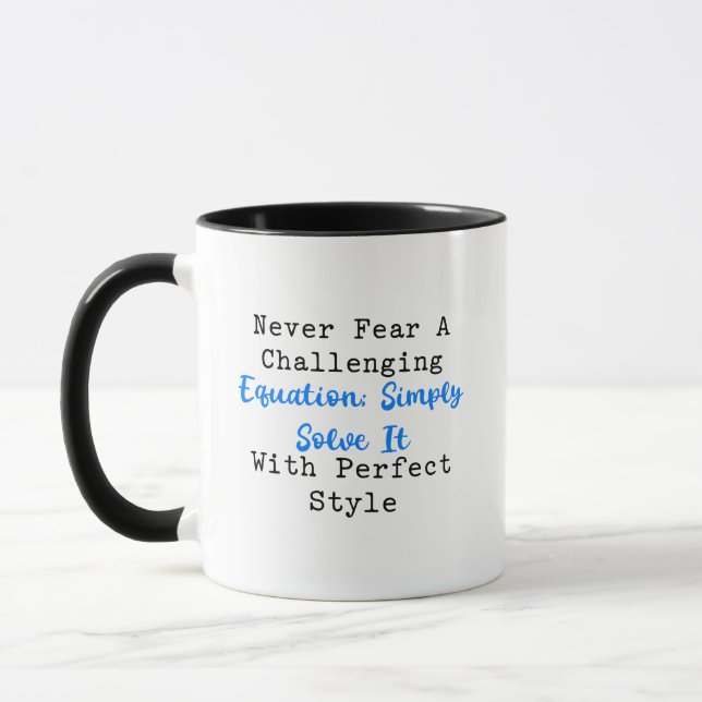 Caneca Resolva Equações Desafiadoras com Estilo Perfeito (Esquerda)