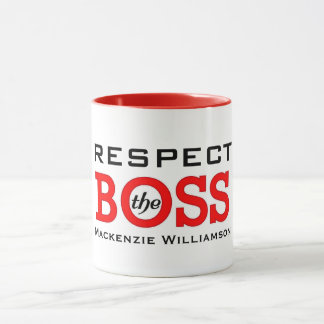 Caneca Respeite o Chefe com o Nome