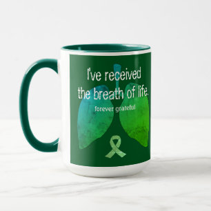 Caneca Respiração da vida Transplante pulmonar Café Perso