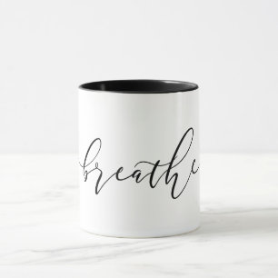 Caneca Respire a Meditação Yoga Minimalística