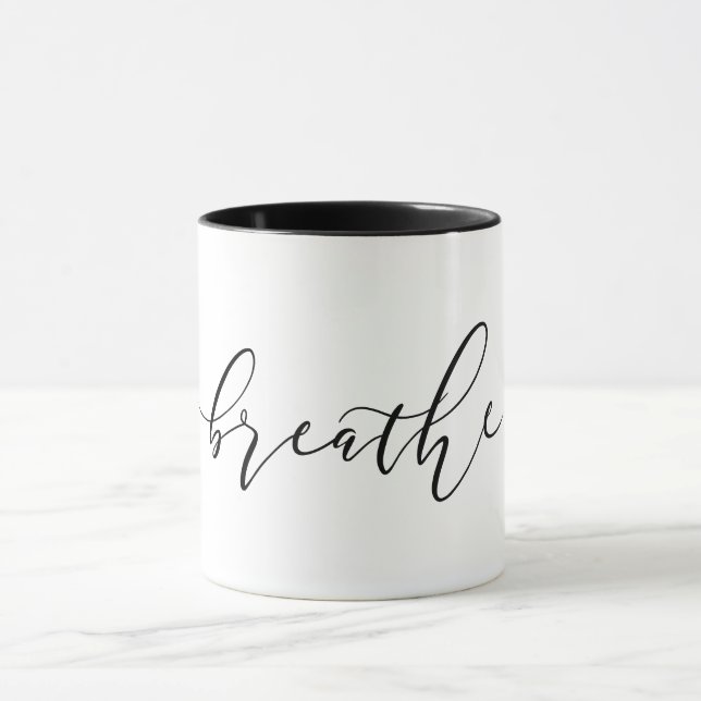 Caneca Respire a Meditação Yoga Minimalística (Centro)