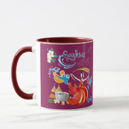 Caneca resplendor magenta ano novo tailandês
