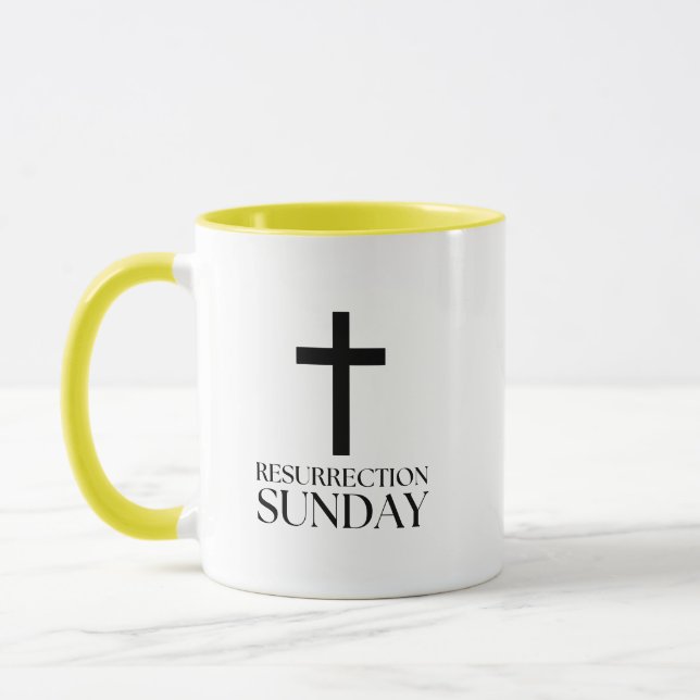Caneca Ressurreição Domingo Páscoa Cruzada Cristã (Esquerda)