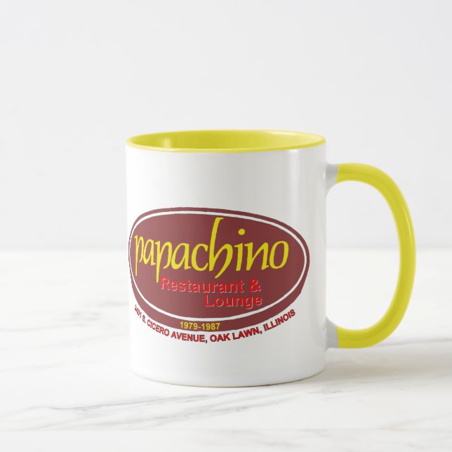 Caneca Restaurante Papachino & Lounge, Oak Lawn, IL (Direita)