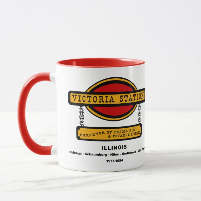 Caneca Restaurantes da Estação Victoria de Illinois 1977- (Esquerda)