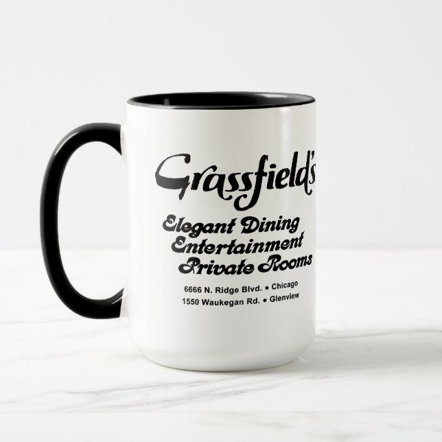 Caneca Restaurantes Grassfield's, Chicago, Glenview, ILL (Esquerda)