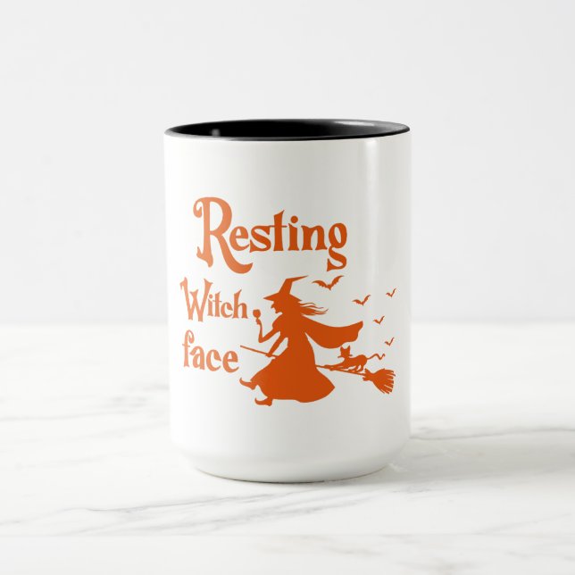 Caneca "Resting Witch Face Halloween Mug - Funny Spooky S (Centro)