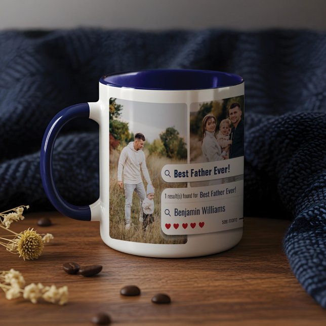 Caneca Resultados do Motor de Pesquisa de Fotografias do  (Funny Best Father Ever Photo Search Engine Results Mug)