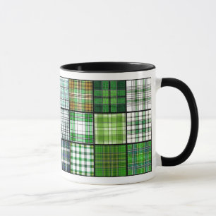 Caneca Retalhos da xadrez de Tartan