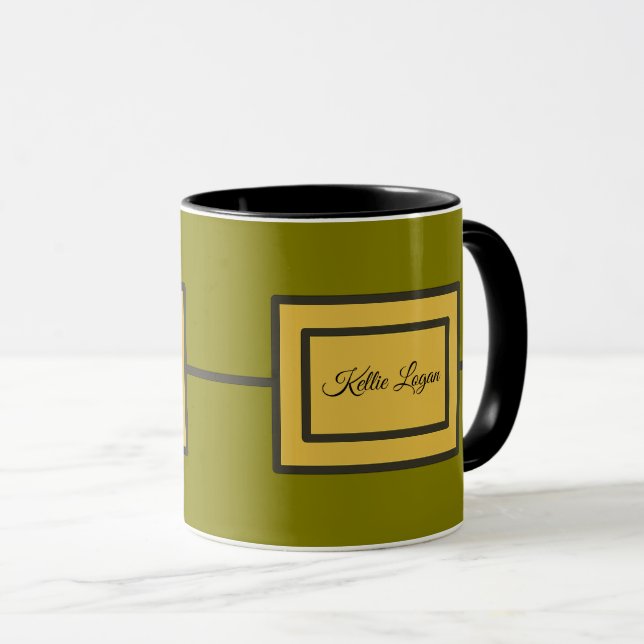 Caneca Retângulo Enquadrado (Frente Esquerda)