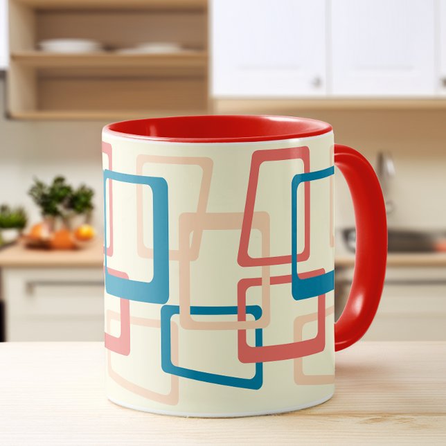 Caneca Retângulos da Era Atômica do Meio do Século Azul,  (Criador carregado)