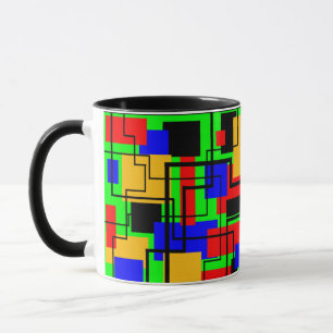 Caneca Retângulos e Linhas Bauhaus