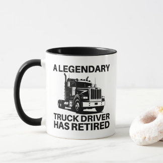Caneca Retired Truck Driver Gift Legendary Trucker Retire