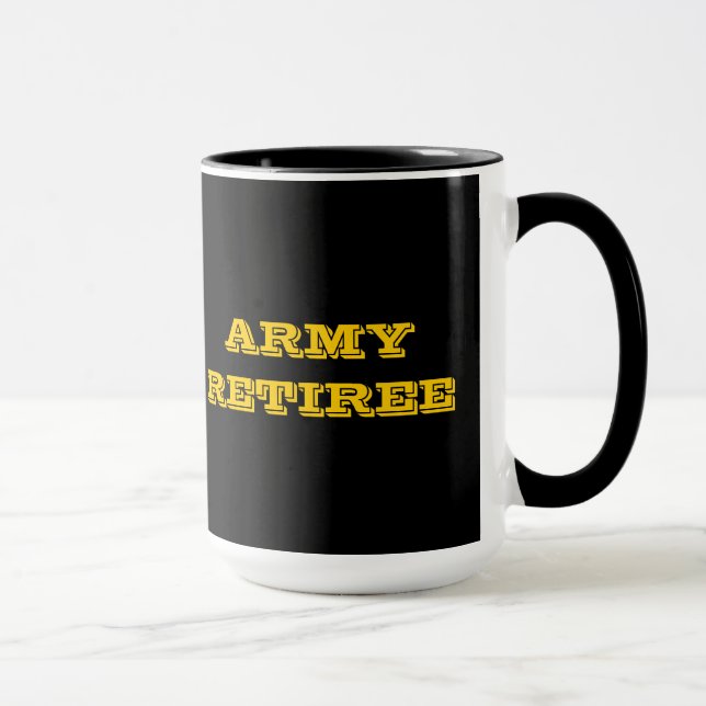 Caneca Retiree do Exército de Mug (Direita)