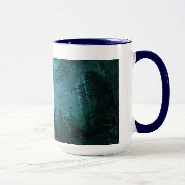 Caneca Retornos da loucura de Alice: Jules Verne (Direita)
