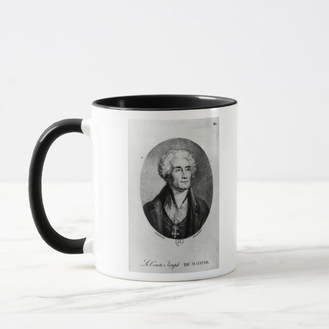 Caneca Retrato da contagem Joseph de Maistre (Esquerda)