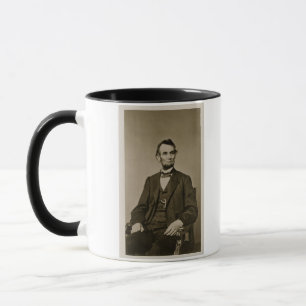 Caneca Retrato de Abraham Lincoln (1809-65) (foto de b/w)
