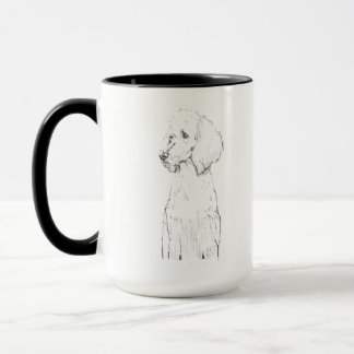 Caneca Retrato de animal de estimação de Poodle Padrão