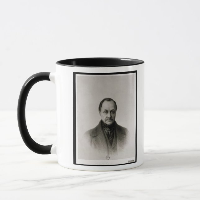 Caneca Retrato de Auguste Comte, filósofo francês (Esquerda)