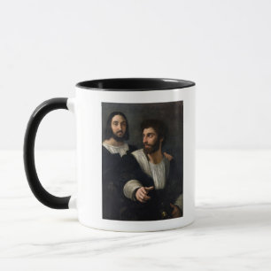 Caneca Retrato de auto com um amigo