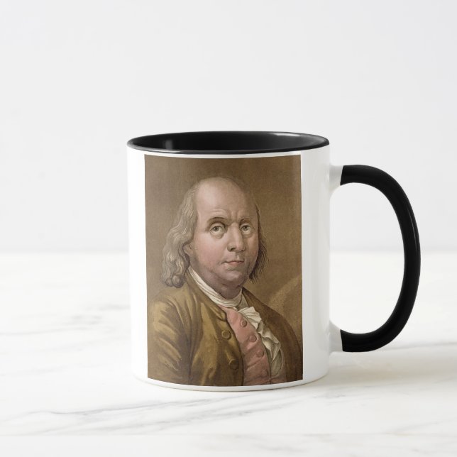 Caneca Retrato de Benjamin Franklin (1706-90), 'do Le (Direita)