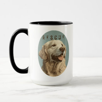 Caneca Retrato de Cachorro Resgatado Golden Retriever Vin