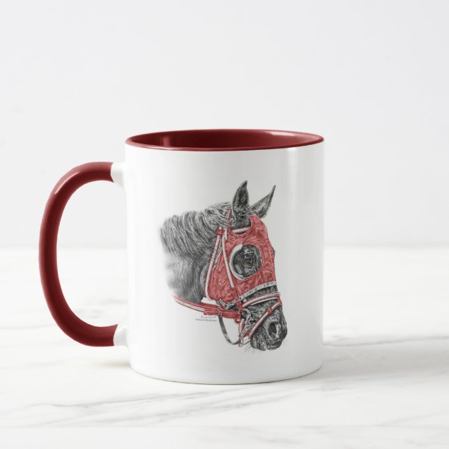 Caneca Retrato de Cavalo de Corrida Sedas (Esquerda)