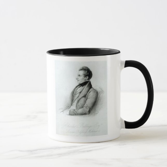 Caneca Retrato de Charles Babbage 1832 (Direita)