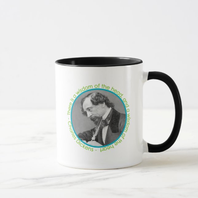 Caneca Retrato de Charles Dickens com citações (Direita)