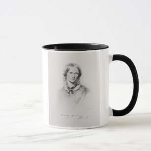 Caneca Retrato de Charlotte Bronte, gravado pelo