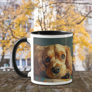 Caneca Retrato de Cocker Spaniel Americano Buff