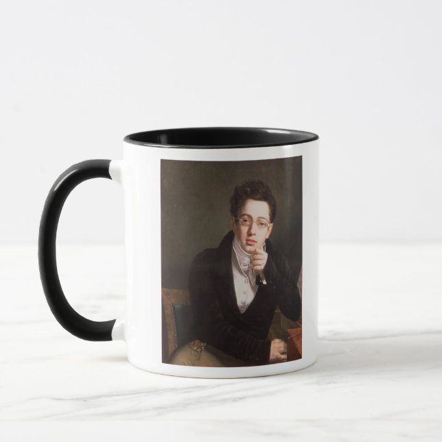 Caneca Retrato de Franz Schubert, compositor austríaco (Esquerda)