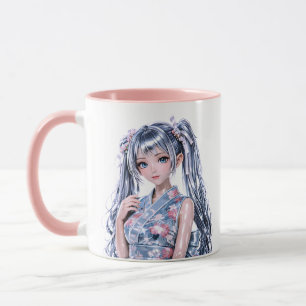 Caneca Retrato de Garota Anime