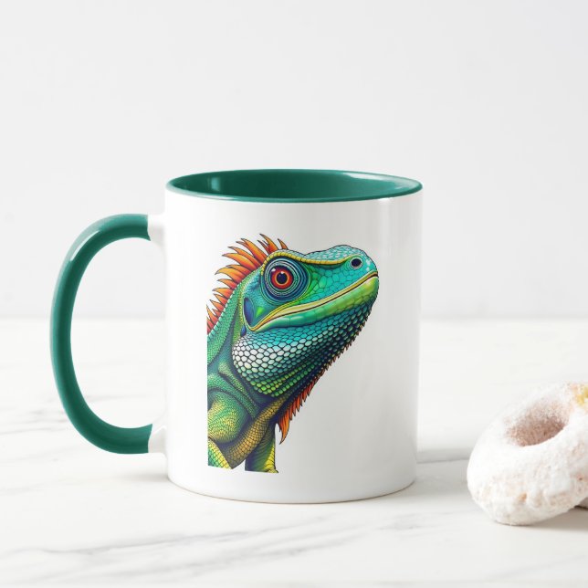 Caneca Retrato de Iguana (Com Donut)