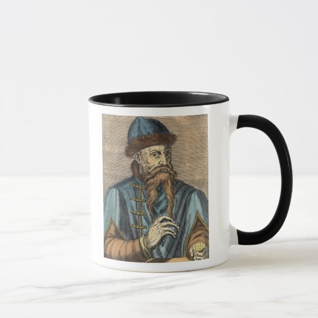 Caneca Retrato de Johannes Gutenberg 2 (Direita)