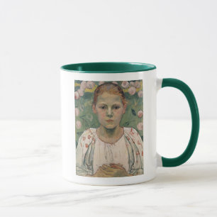 Caneca Retrato de Kathe von Bach no jardim