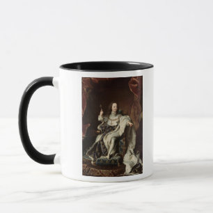 Caneca Retrato de Louis XV em vestes da coroação, 1715
