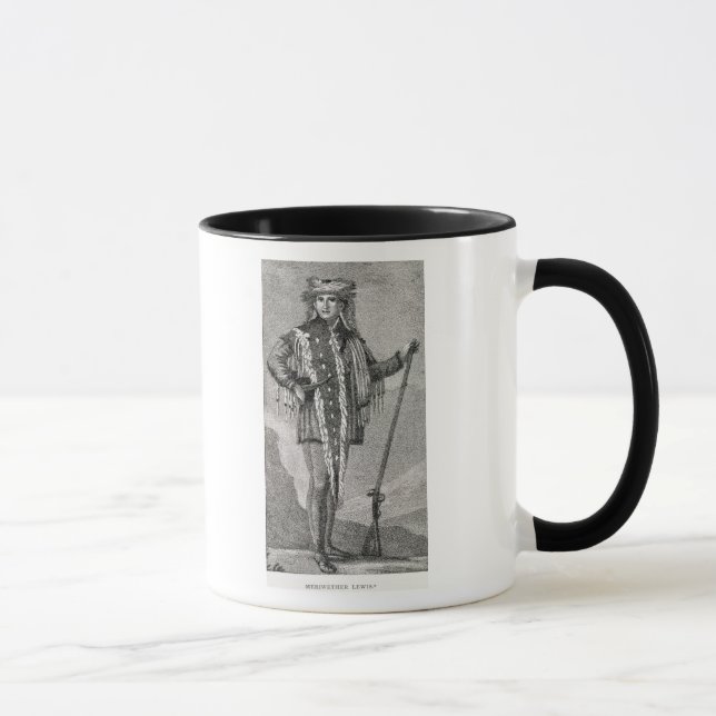 Caneca Retrato de Meriwether Lewis gravado (Direita)
