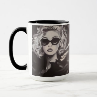Caneca Retrato de Mulher Glamourosa - Poster de Arte Mode