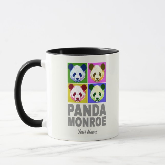 Caneca Retrato de Pop de Arte do Urso Panda Monroe (Esquerda)
