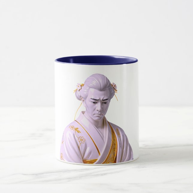 Caneca Retrato de Samurai Japonês (Centro)