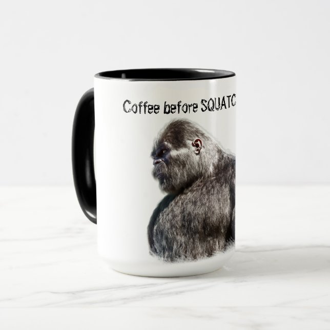 CANECA RETRATO DE SASQUATCH DE PÉ GRANDE (Frente Esquerda)