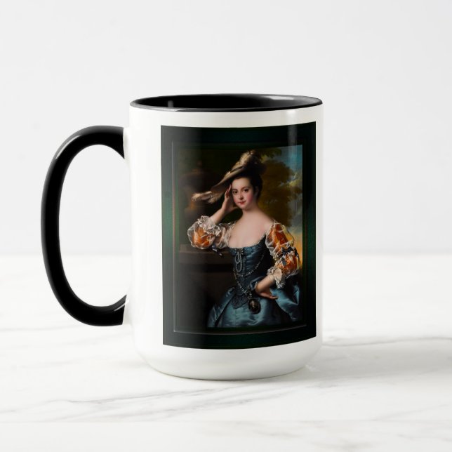 Caneca Retrato de Susannah Hope por Joseph Wright (Esquerda)