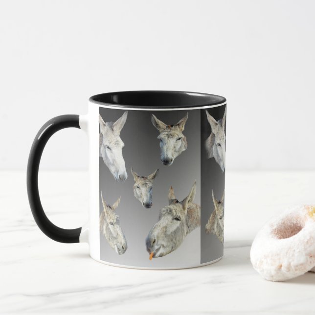 Caneca Retrato De Um Donkey, (Com Donut)