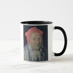 Caneca Retrato de um homem farpado em Red Hat, 1520 (óle